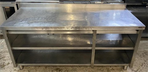 Ερμάριο Ανοξείδωτο Με 2 Ανοιγόμενες Πόρτες & Ενδιάμεσο Ράφι Μεταχειρισμένο